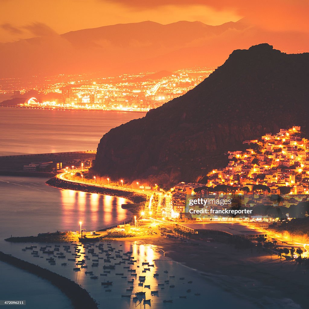 Aerial view of Playa de Las Teresitas - Tenerife