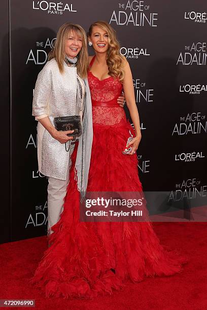 Mother Elaine Lively and daughter Blake Lively and Michiel Huisman attend "The Age of Adaline" premiere at AMC Loews Lincoln Square 13 theater on...