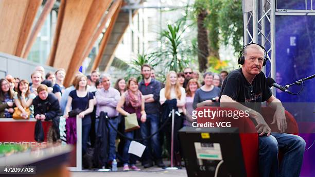 Steve Davis during BBC Radio 6 live on day sixteen of the 2015 Betfred World Snooker Championship at Sheffield Winter Garden on May 3, 2015 in...