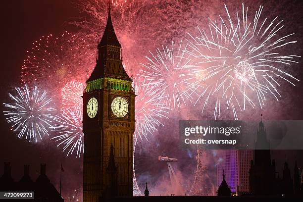 big ben - new year's eve fotografías e imágenes de stock