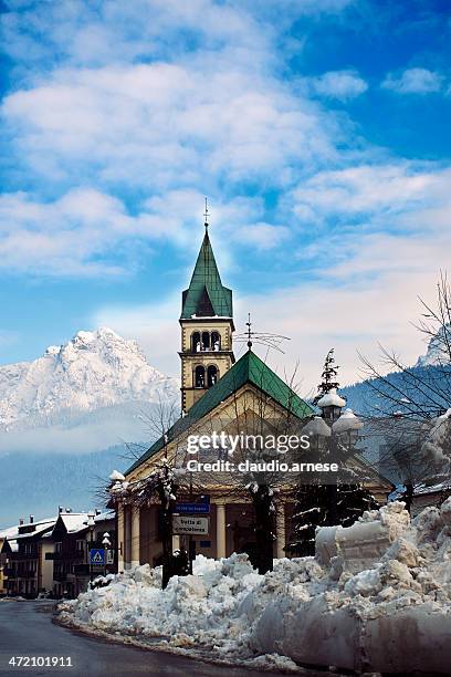 saint stephen of cadore. color image - santo stefano di cadore stock pictures, royalty-free photos & images