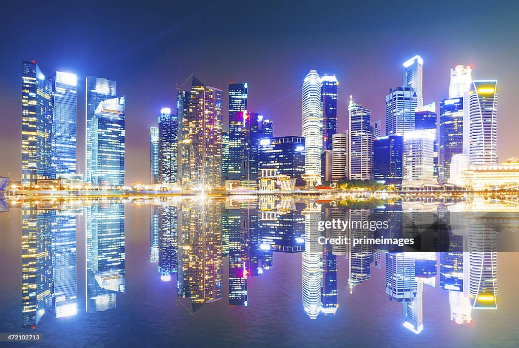 Panoramic view of urban landscape in singapore