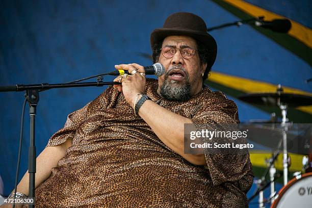 The Blues Masters featuring Big Al Carson perform during 2015 New Orleans Jazz & Heritage Festival - Day 7 at Fair Grounds Race Course on May 3, 2015...