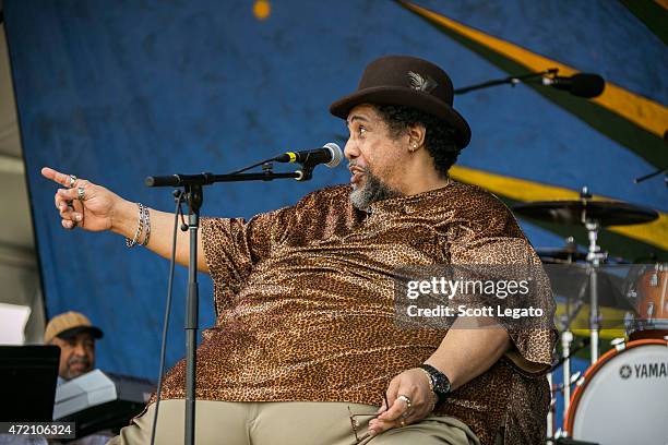 The Blues Masters featuring Big Al Carson perform during 2015 New Orleans Jazz & Heritage Festival - Day 7 at Fair Grounds Race Course on May 3, 2015...