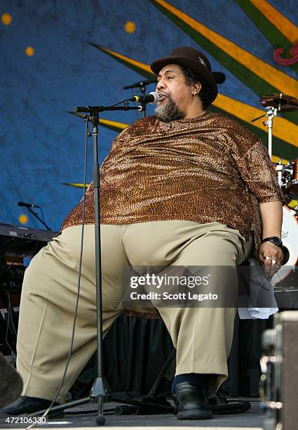 The Blues Masters featuring Big Al Carson perform during 2015 New Orleans Jazz & Heritage Festival - Day 7 at Fair Grounds Race Course on May 3, 2015...