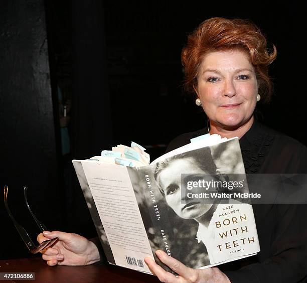 Kate Mulgrew attends 'An Evening with Kate Mulgrew', a reading and Q & A about her memoir 'Born with Teeth' at the Vineyard Theatre on May 3, 2015 in...