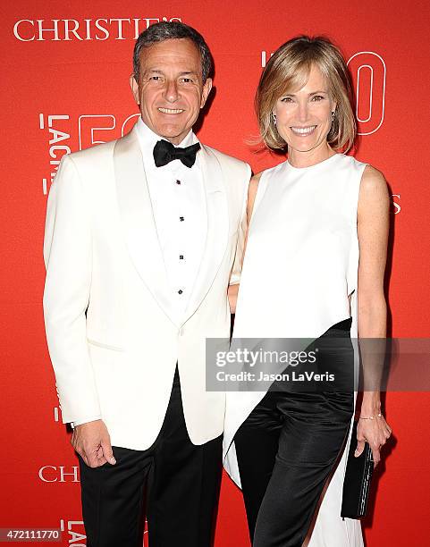Bob Iger and Willow Bay attend LACMA's 50th anniversary gala at LACMA on April 18, 2015 in Los Angeles, California.