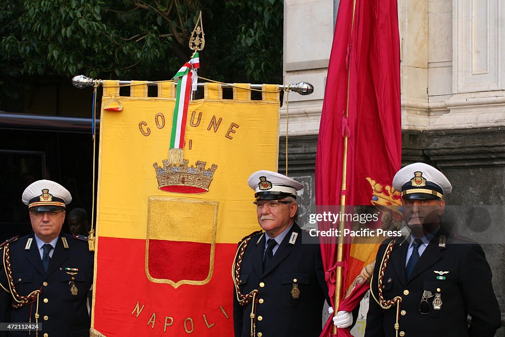 Liquefying blood announced before the procession. It has...