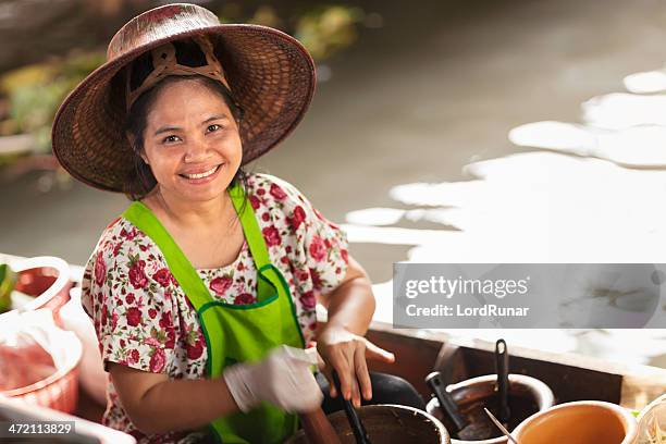 bangkok floating market - floating markets bangkok stock pictures, royalty-free photos & images