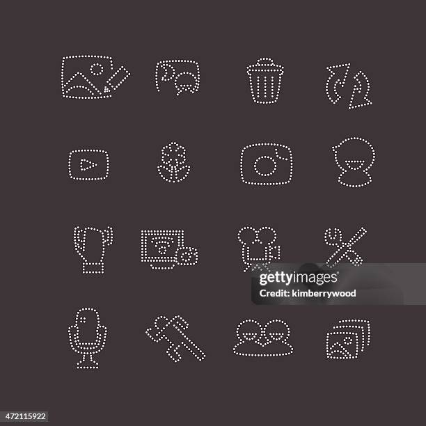 camera menu - garbage flecked stock illustrations