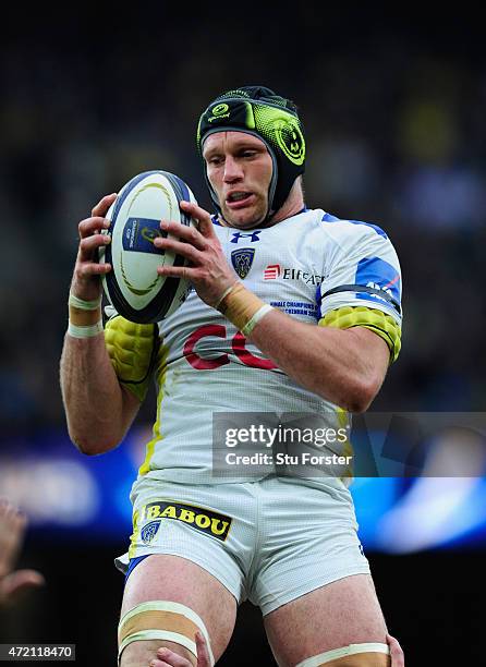 Clement player Julien Bonnaire in action during the European Rugby Champions Cup Final between ASM Clermont Auvergne and RC Toulon at Twickenham...