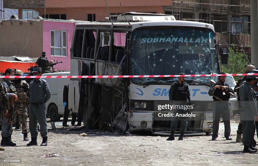 Suicide attack on bus in Kabul