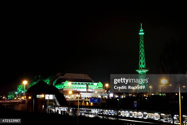 international green week berlin - berliner funkturm stock-fotos und bilder