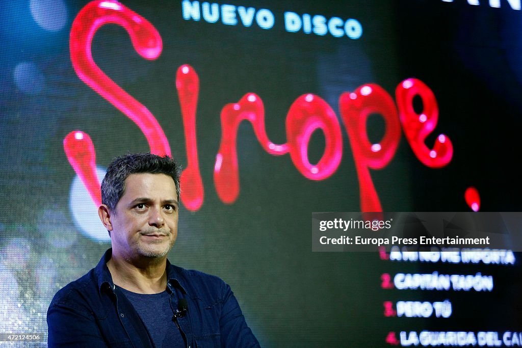 Alejandro Sanz Presents 'Sirope' New Album In Madrid