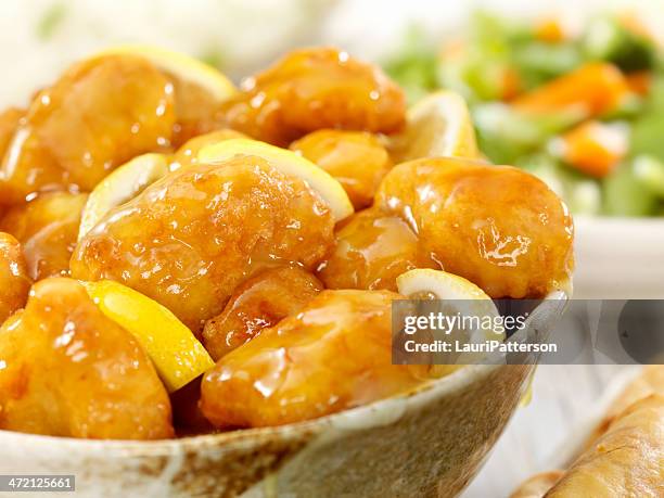 lemon chicken - lemon chicken stock pictures, royalty-free photos & images