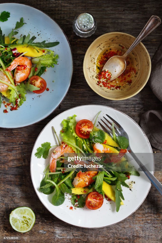 Garnelen und grüner mango-Salat