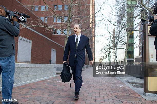 William D. Weinreb, lead prosecutor in the case against Boston bombing suspect Dzhokar Tsarnaev arrives at John Joseph Moakley United States...