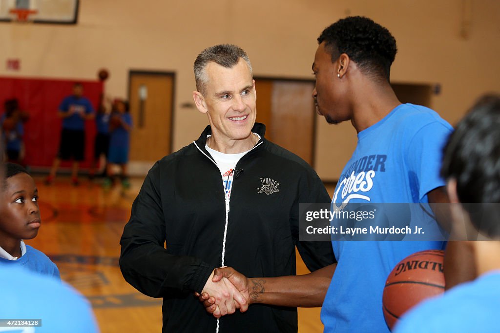 Oklahoma City Thunder's Billy Donovan Visits Boys and Girls Club