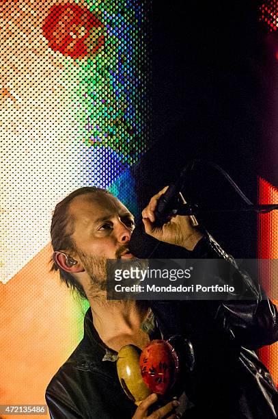"The singer and musician Thom Yorke performing with Radiohead at Arena Parco Nord. Bologna, Italy. 25th September 2012 "