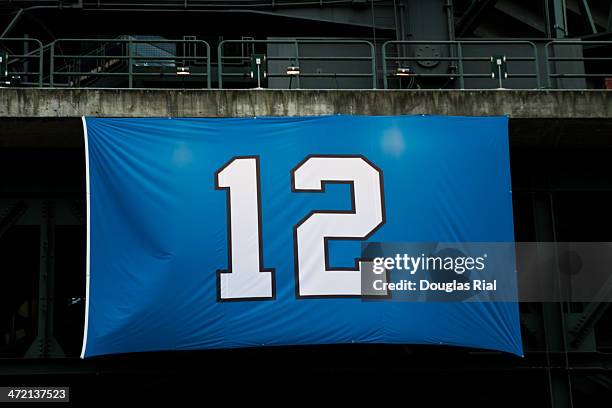12th man sign on stadium - number 12 stock pictures, royalty-free photos & images