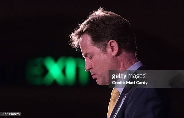 Liberal Democrat party leader Nick Clegg speaks at the Citizens UK event at Westminster Central Hall on May 4, 2015 in London, England. Prime...