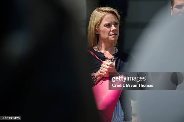 New Jersey Gov. Chris Christie's former deputy chief of staff Bridget Kelly attends a press conference in front of the federal courthouse on May 4,...