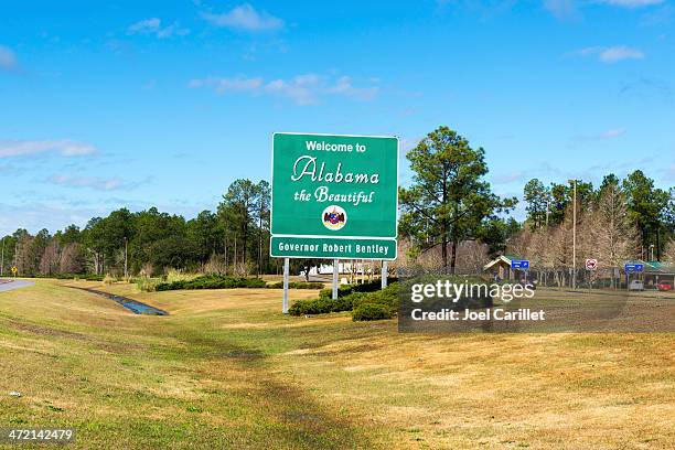 Welcome To Alabama Sign Photos and Premium High Res Pictures - Getty Images