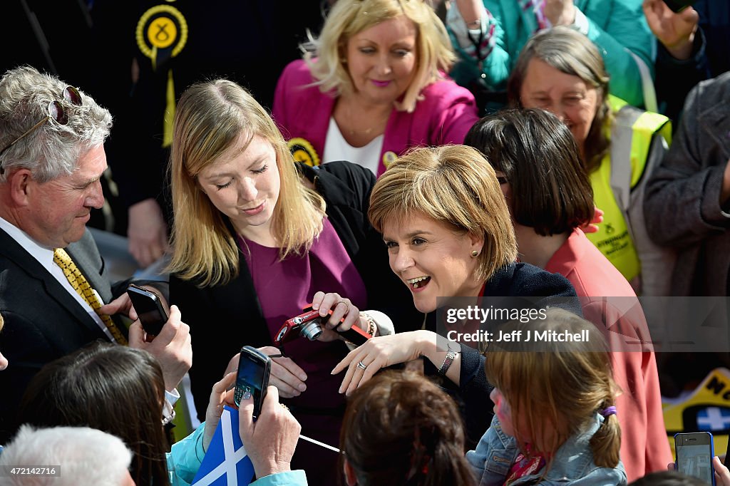 Nicola Sturgeon Campaigns As Election Day Looms