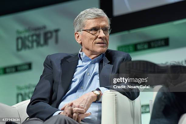 Chairman at the Federal Communications Commission, Tom Wheeler speaks onstage during TechCrunch Disrupt NY 2015 - Day 1 at The Manhattan Center on...