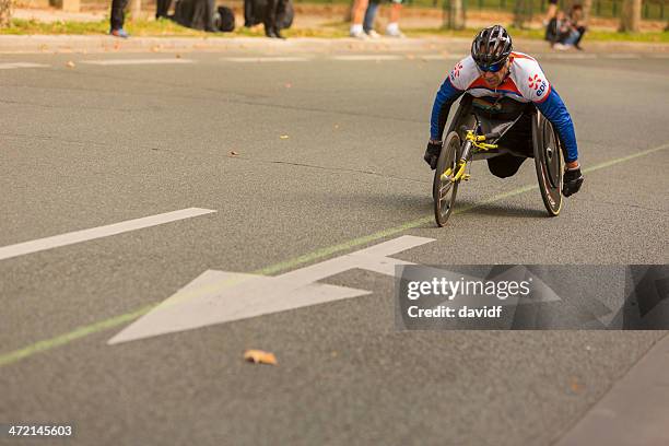 wheelchair athlete - paraplegic race stock pictures, royalty-free photos & images