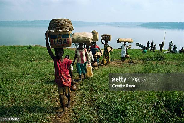 Lake Cyohoha, Burundi. During the Rwandan Genocide, after crossing the lake, Burundian Hutu refugees return to Ceru.