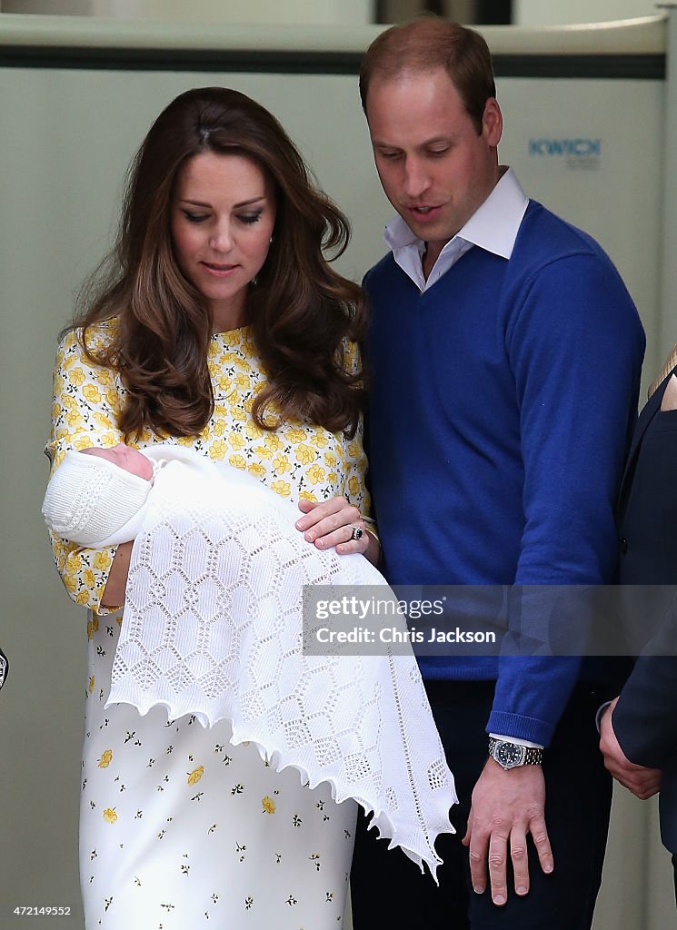 The Duke And Duchess Of Cambridge Depart The Lindo Wing With Their Daughter