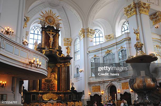 st. michael's church in hamburg - archangel michael 個照片及圖片檔