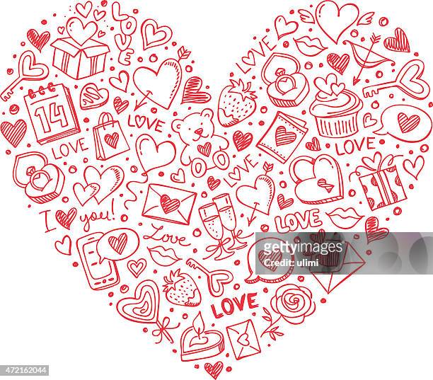 heart for valentine's day - love heart sweets stock illustrations