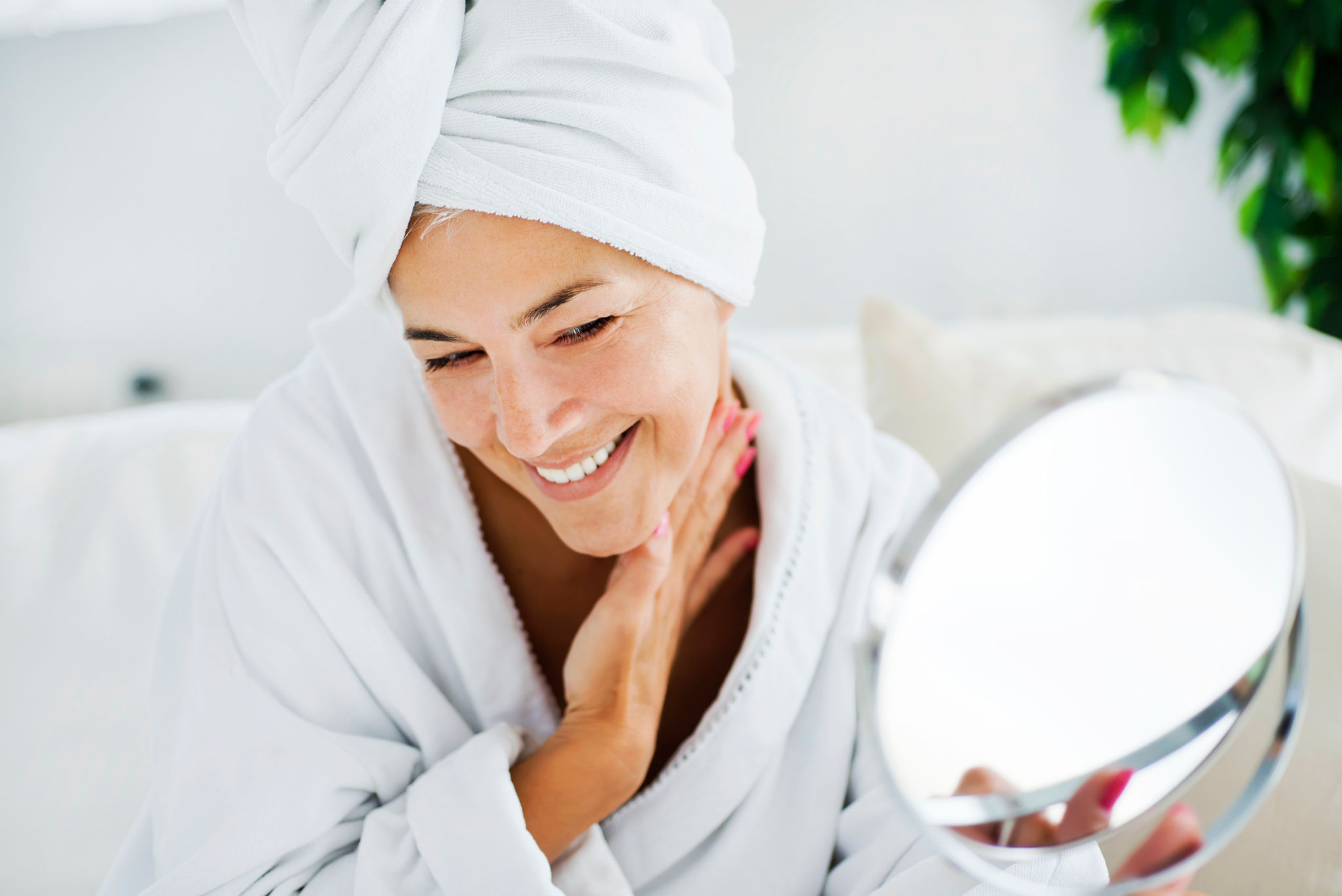 Mature woman and body care Mature woman and body care
