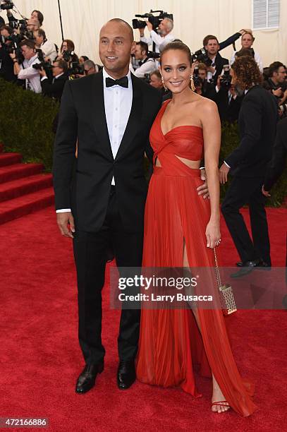 Derek Jeter and Hannah Davis attend the "China: Through The Looking Glass" Costume Institute Benefit Gala at the Metropolitan Museum of Art on May 4,...
