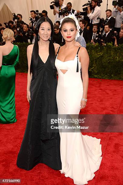 Vera Wang and Selena Gomez attend the "China: Through The Looking Glass" Costume Institute Benefit Gala at Metropolitan Museum of Art on May 4, 2015...