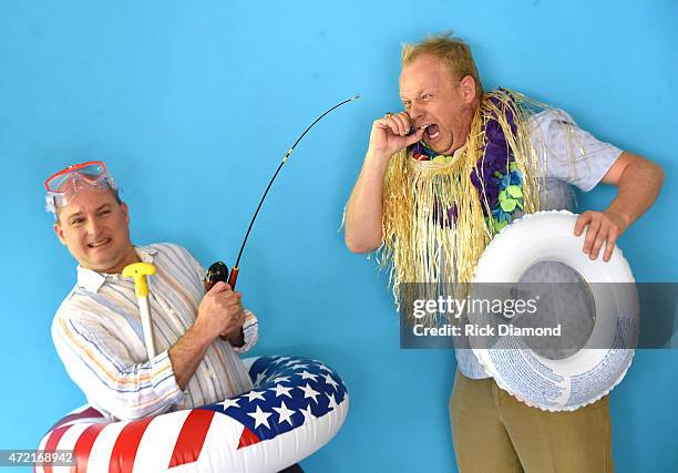 Darrin Vincent and Jamie Dailey attend 2016 Dailey & Vincent WaterFest Cruise Photo Shoot at Berry Hill Studios on May 4, 2015 in Nashville,...