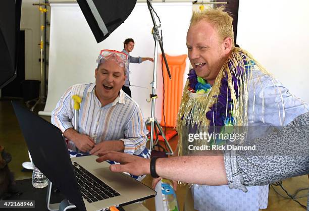 Darrin Vincent and Jamie Dailey attend 2016 Dailey & Vincent WaterFest Cruise Photo Shoot at Berry Hill Studios on May 4, 2015 in Nashville,...