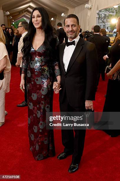 Cher and Marc Jacobs attend the "China: Through The Looking Glass" Costume Institute Benefit Gala at the Metropolitan Museum of Art on May 4, 2015 in...