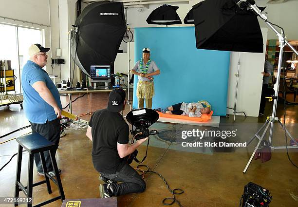 Jamie Dailey and Darrin Vincent attend 2016 Dailey & Vincent WaterFest Cruise Photo Shoot at Berry Hill Studios on May 4, 2015 in Nashville,...