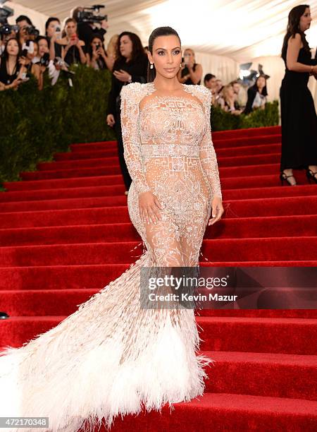 Kim Kardashian West attends the "China: Through The Looking Glass" Costume Institute Benefit Gala at Metropolitan Museum of Art on May 4, 2015 in New...