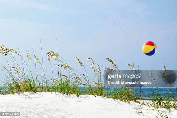 beach ball - sea grass plant stock pictures, royalty-free photos & images