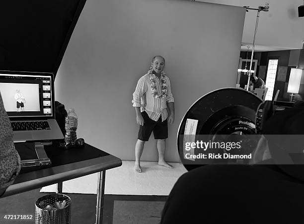 Photographer Brent Harrington, Recording Artist Darrin Vincent attend 2016 Dailey & Vincent WaterFest Cruise Photo Shoot at Berry Hill Studios on May...