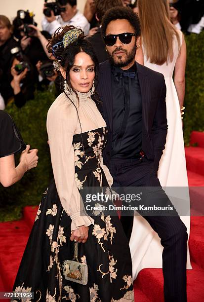 Lisa Bonet and Lenny Kravitz attend the "China: Through The Looking Glass" Costume Institute Benefit Gala at the Metropolitan Museum of Art on May 4,...