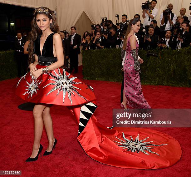 Zendaya attends the "China: Through The Looking Glass" Costume Institute Benefit Gala at the Metropolitan Museum of Art on May 4, 2015 in New York...