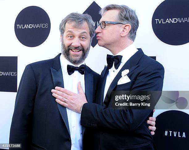 Directors Judd Apatow and Paul Feig attend the 2015 TV LAND Awards at Saban Theatre on April 11, 2015 in Beverly Hills, California.