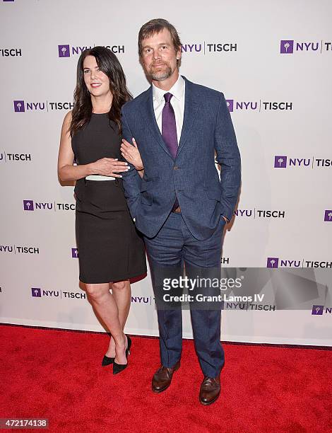 Lauren Graham and Peter Krause attend the NYU Tisch School Of The Arts 2015 Gal at Frederick P. Rose Hall, Jazz at Lincoln Center on May 4, 2015 in...