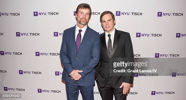Peter Krause and Michael C. Hall attend the NYU Tisch School Of The Arts 2015 Gal at Frederick P. Rose Hall, Jazz at Lincoln Center on May 4, 2015 in...