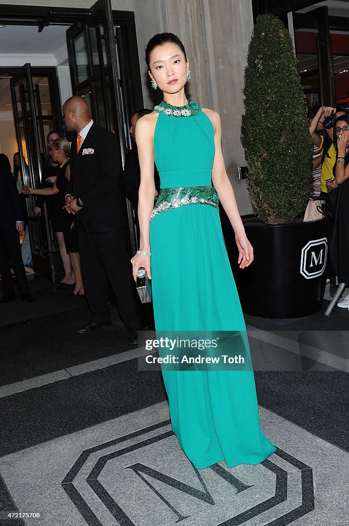Du Juan Departs The Mark Hotel For The Met Gala At The Metropolitan